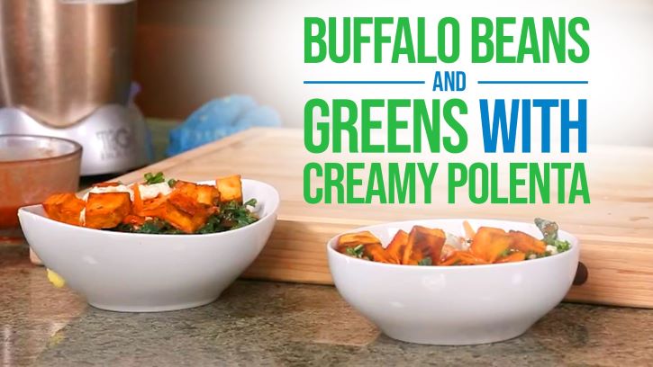 Chef Kim Campbell and Nelson Campbell: <br>Buffalo Beans and Greens with Creamy Polenta</em>